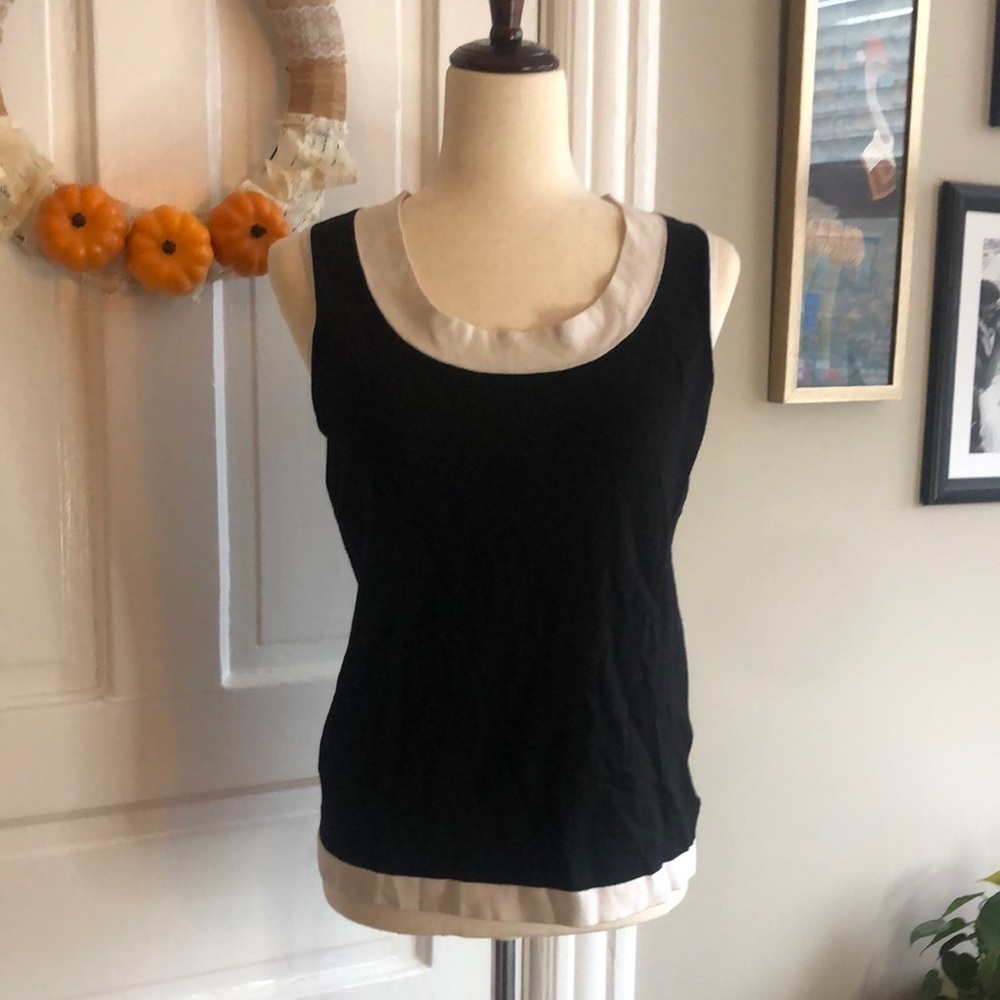 Jones New York Crew Neck Sleeveless Tank Sweater Top Medium